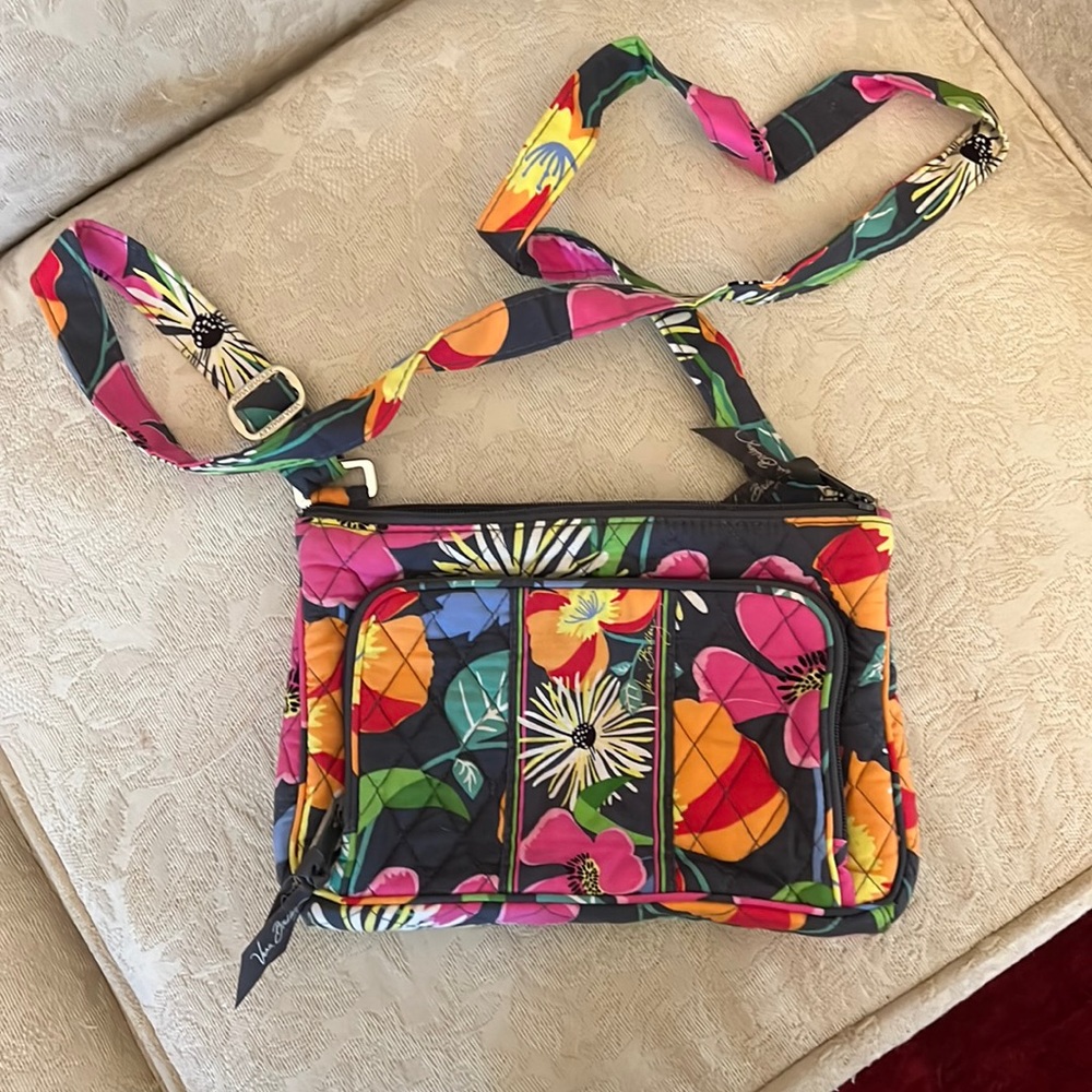 Vera Bradley Cross-Body Bag in Jazzy Blooms